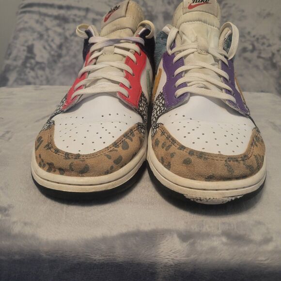Nike Dunk Low SE Size Woman’s 8 Safari Mix Multicolor Sneakers Shoes - Picture 5 of 10